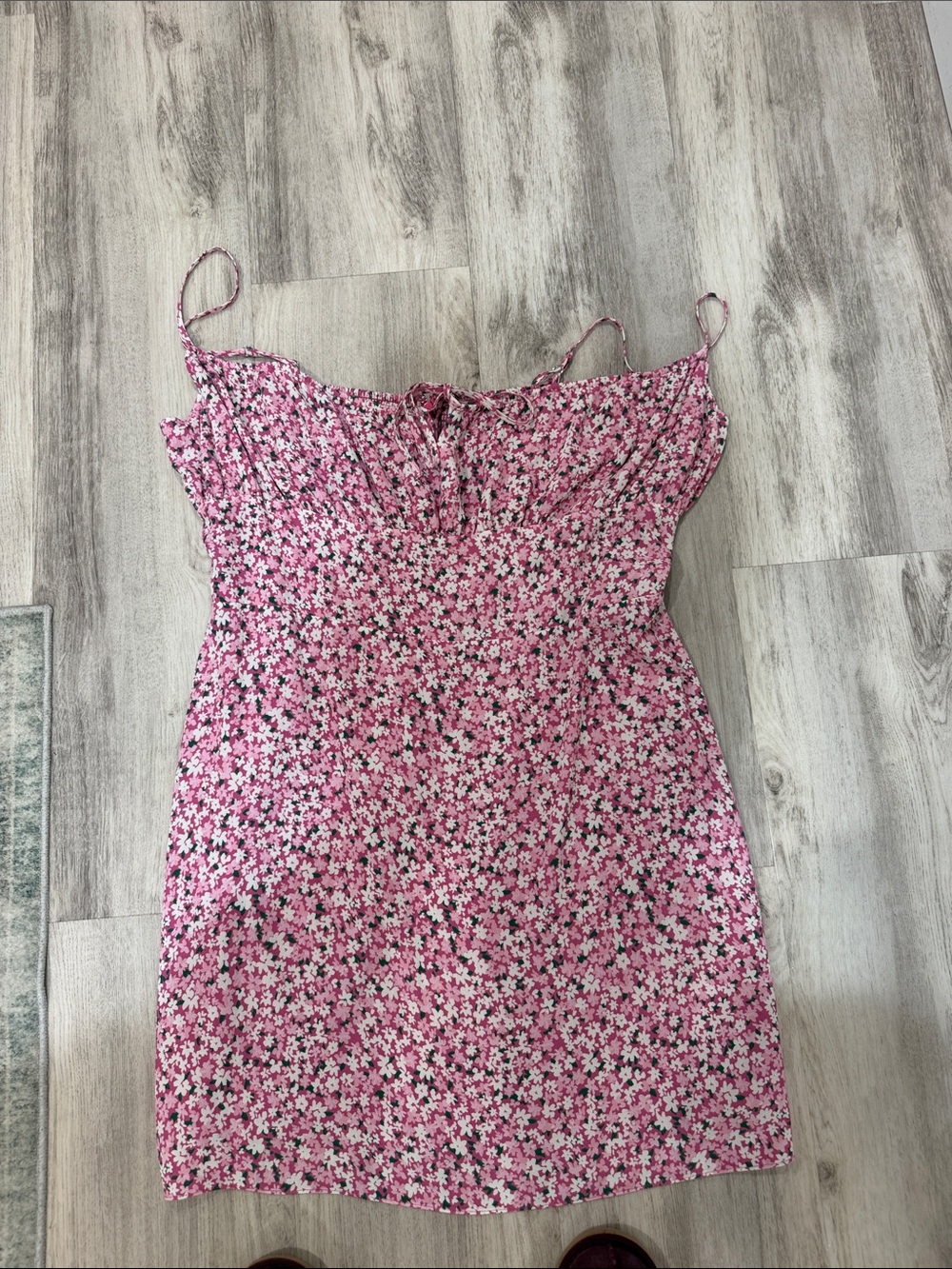 ARITZIA Pink Floral Spaghetti-Strap Dress SIZE 2xl
